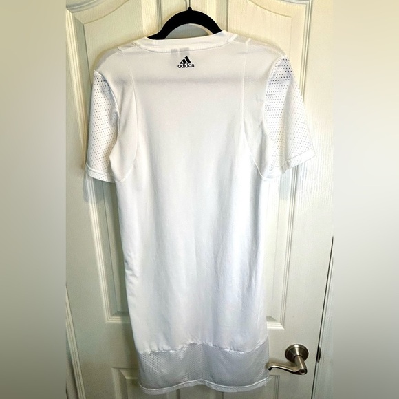 🎾⛳️”Adidas” NWOT White Sport Dress w/ Vented Short Sleeves and Hem Size S - Picture 6 of 13